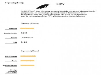 Vrijwaringsbewijs