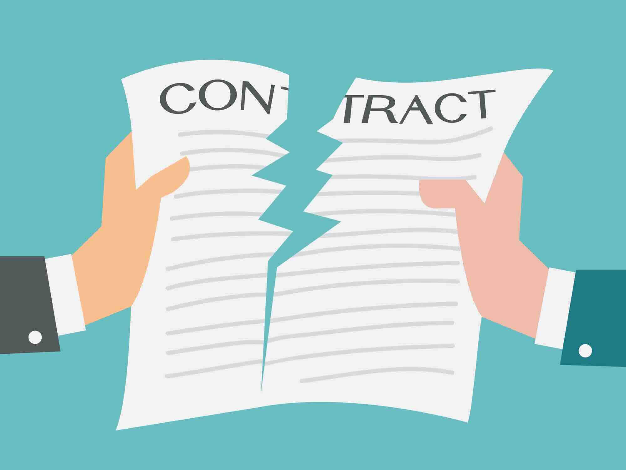 contract annuleren en verscheuren verkoop sloopauto