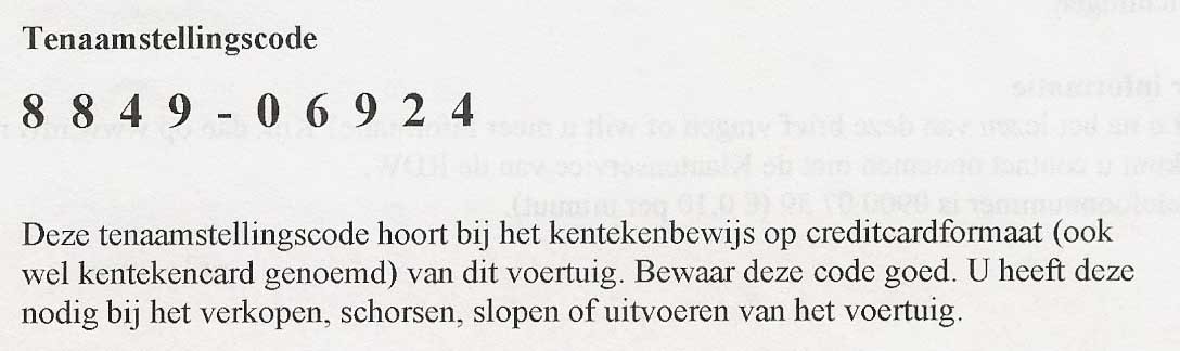 tenaamstellingscodes