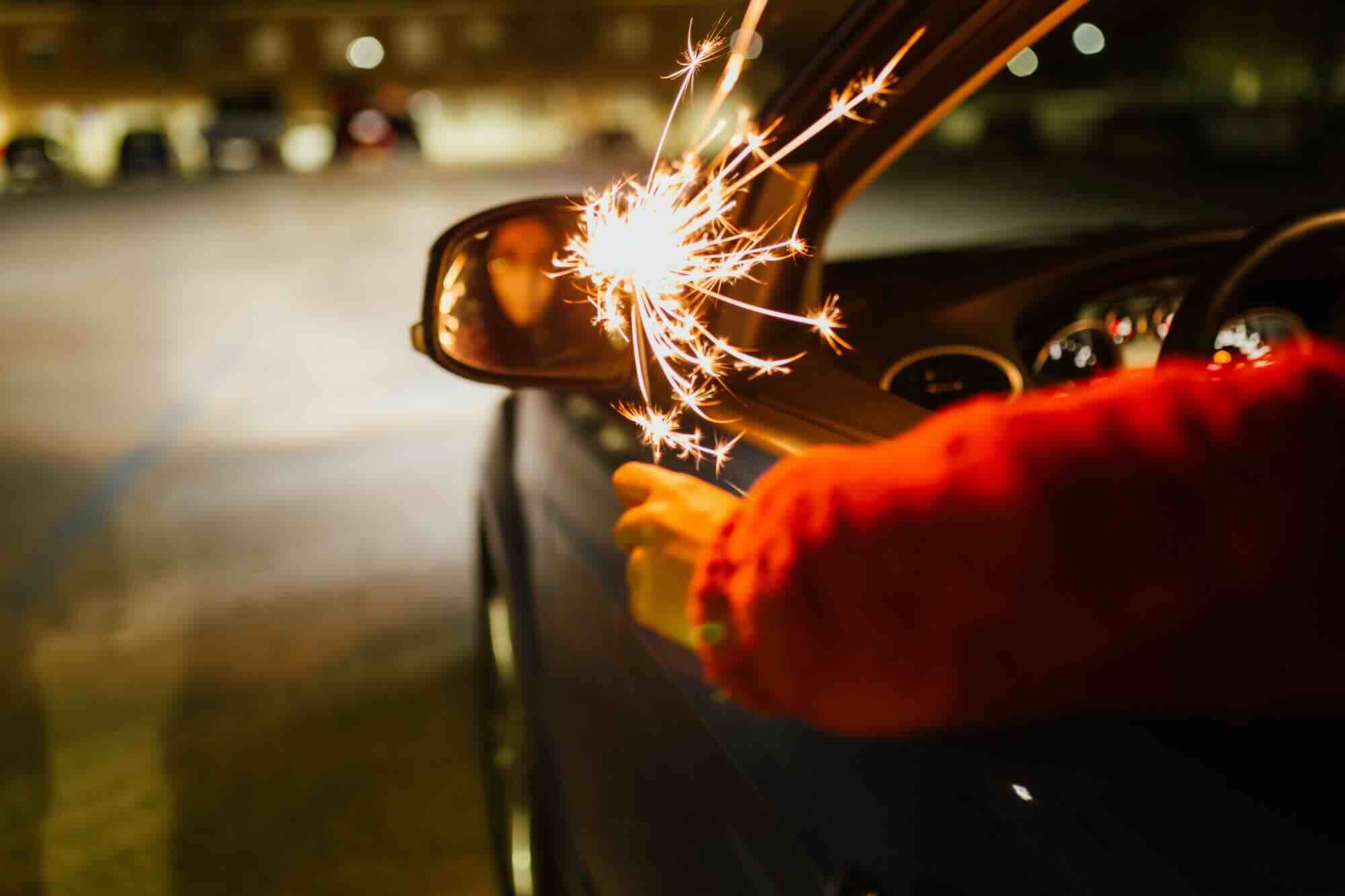 Vuurwerk auto